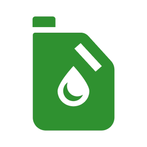Green fuel droplet in container illustration