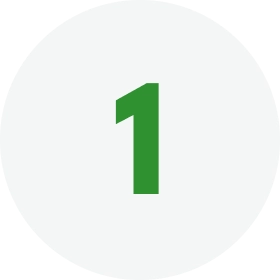 Number one icon in green and white.